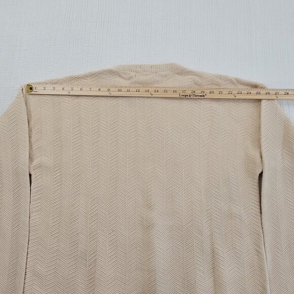 Ralph Lauren Chaps Hand Framed Sweater Men's Size XL Wheat Straw Cotton Texture - Picture 9 of 13